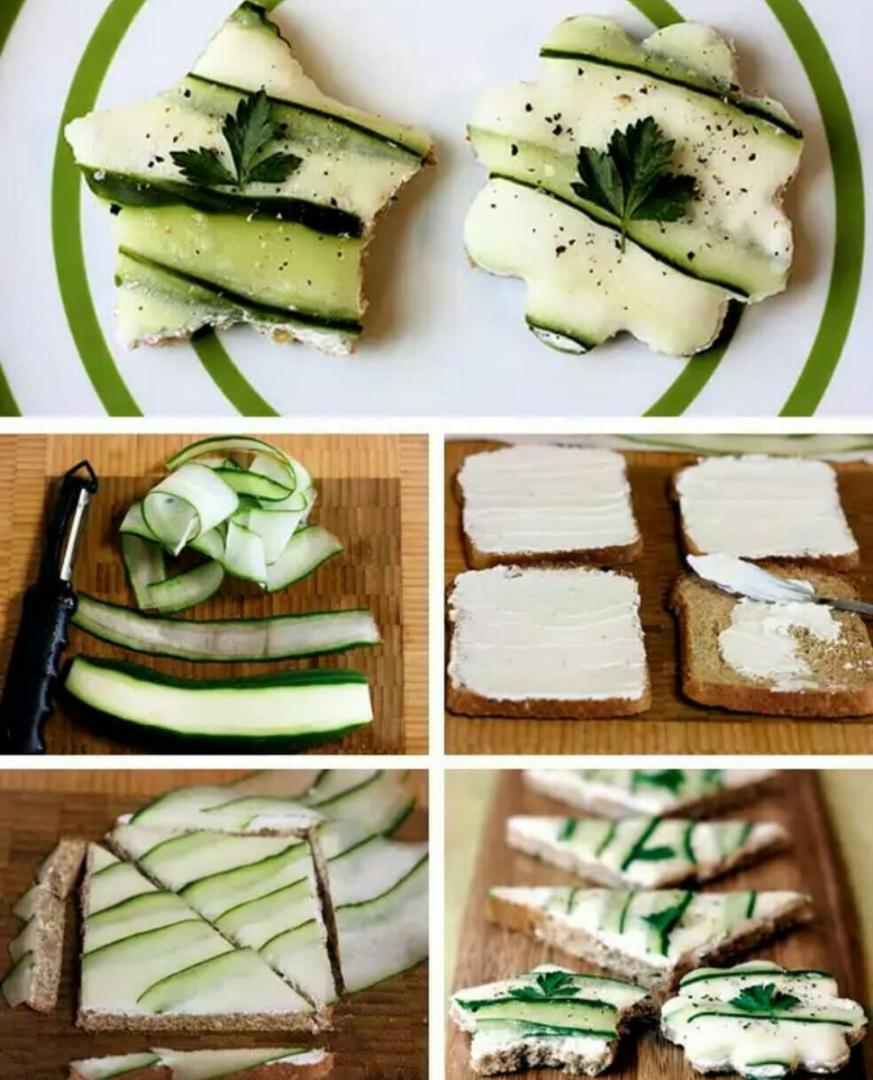 ایده‌هایی برای تزیین نون پنیر سبزی